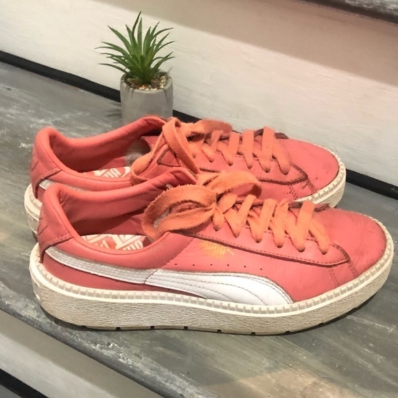 Puma Women’s Platform Trace Sneaker, Size 7.5M - Pink - Picture 1 of 10